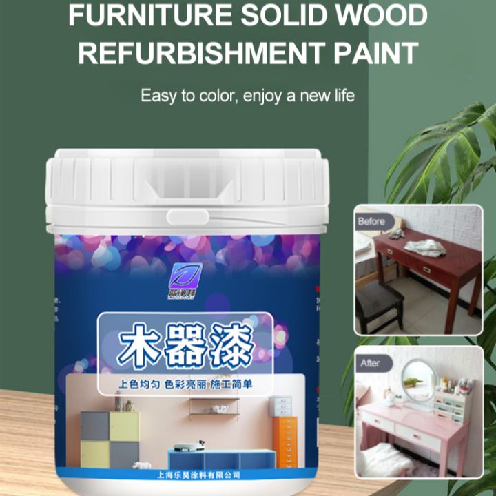 [Water-based Paint] Woodstain Gloss Paint Furniture Solid Wood Renovation Paint Anti-corrosion Wood Paint