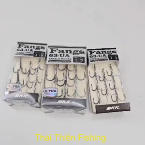 Lưỡi Câu Cá BKK Fangs 63 UA 3X Treble Hook Chống Gỉ Ultra AntiRust Chính Hãng