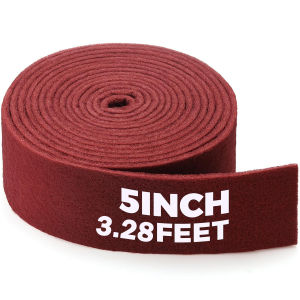 5inch X 3.28 Feet Chestnut Red Universal Scouring Pad Roll Does Not Damage Surfaces Abrasion-Resistant Cleaning Roll Used for Paint Primer Pre-Treatment Cleaning Stubborn Stains in Kitchens and Bathrooms and Surface Preparation