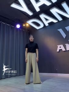 现代舞蹈练功服男士黑色小高领修身T恤基训芭蕾古典短袖男女同款Modern dance training clothes for men Black small high neck slim T-shirt basic training ballet classic short sleeve for men and women