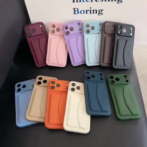 Retro Side Inserted Flip Card Holder Bag Leather Case For iPhone 18 17 16 15 14 13 Pro Max Wallet Pocket Slot Shockproof Cover