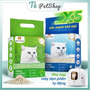 Max Clean - Cát Đậu Nành Tofu vệ sinh cho mèo Vón Cục Không Bụi Tan Trong Nước (2L/2.5kg)