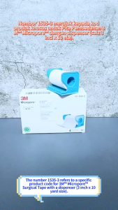 (1 PIECE) 3M 1535-3 Micropore 3 Surgical Tape With Dispenser 7.5CM