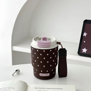 Thermal Travel Cup Portable High Appearance Straw Sipping