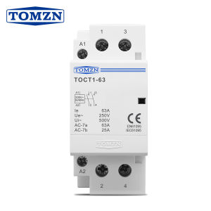TOMZN TOCT1-63 2P 63A AC Công Tắc Tơ Mô-đun 110V/120V 220V/230V 50/60Hz Din Rail Hộ Gia Đình 2NO/1NO1NC/2NC