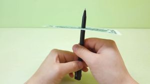 Sulap Pen thru bill Long - Alat Sulap Pulpen Tembus Uang - KZ036