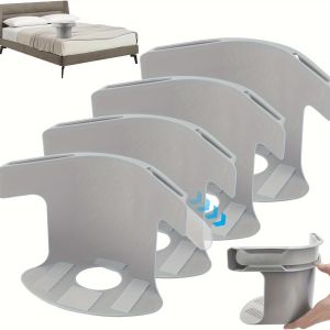 4pcs Heavy-Duty Adjustable Sheet Holders with Non-Slip Grip -for All Mattress Sizes Easy Install Bed Sheet Fasteners (Gray)
