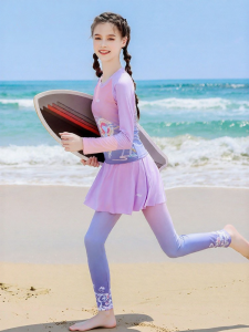 XTEP | Split Design Sweet and Lovely Girls Swimwear for Big Kids