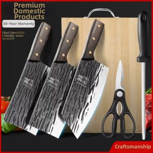 Sharpened Home Use Manganese Steel Kitchen Set Knife and Board