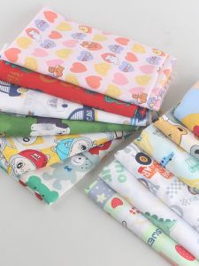 Baby Sleepwear Cotton Silk Fabric Printed Cartoon Bedding Summer Dress Home Decor Sponge Pad DIY Handcrafts Chinese Style