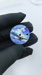 28.5mm Childhood Dreams Series NH35 Dial Creative Color-Printed Series Dial Is Suitable for NH35 36 Movement Watch Accessories