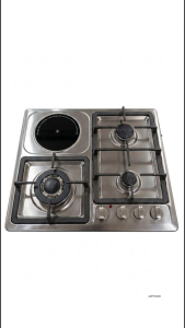 Cooktop Hybrid Table top/built in ARTINOX 3 Gas Burner plus electric ceramic hotplate-equipped with an automatic flame failure device