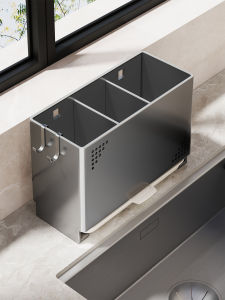 evesigar | Drip Draining Chopsticks and Spoons Storage Box Tabletop