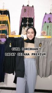 celana kulot 7 per 8 pendek bahan cringkle airflow jumbo 75kg//celana kulot polos pendek airflow