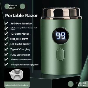 MONLEYTA | German Electric Shaver Portable Mens New 2025 Official Flagship Store Genuine No Beard Left Behind Aluminium Alloy Blade