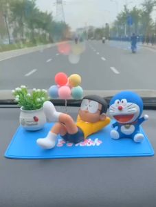 Doraemon sleeping Nobita Nobi car center console decorated with blue fat full set car interior decoration car accessories car toy accessories