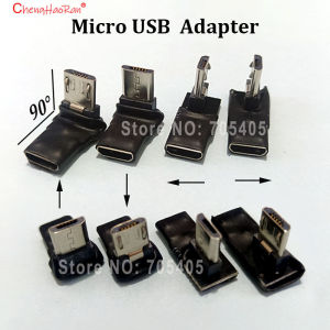 1PC 90 Degree Bend Micro To Micro Male To Female Adapter For Android Phone And Tablet Charging Data Extension Connector
