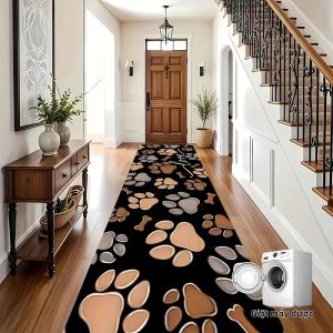 Thảm Trải Sàn Dài VIKAMA Foot Print Thảm Polyester Mềm Mại Cho Hành Lang Phòng Ngủ Phòng Khách Nhà Bếp - Phong Cách Cổ Điển Thảm Chùi Chân Chống Phai Màu