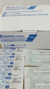 NIPRO STERILE SYRINGE U100 INSULIN WITH NEEDLE 30G X 5/16"(0.30 x 8mm) - 100S EXPIRY 2030 NON RETURNABLE