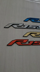 Emblem logo R15M akrilik acrylic 2pcs timbul 3d