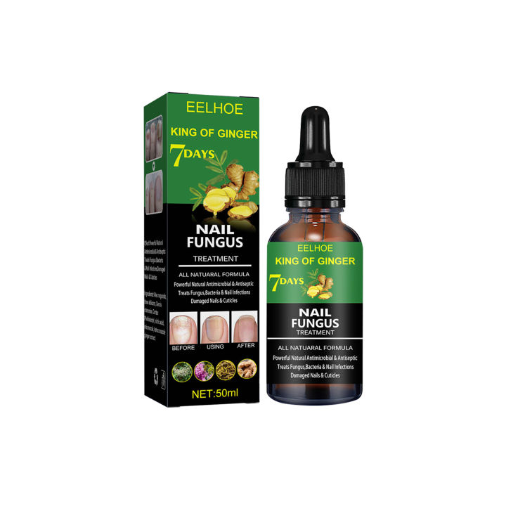 EELHOE Nail Fungus Repair Liquid Remove Onychomycosis Treatment Essence Serum Anti-infective Nourishing Brighten Foot Nail Oil Anti-Fungus Onychomycosis-Removal Liquid Ginger Foot Antifungal Nail Essence