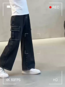 Pants For Kids Boys Loose Cargo Denim Pants Boys And Girls Wide-leg Pants Korean Version Straight Pants