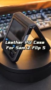 Samsung Z Fold 5 XUNDD 360 Leather PU Skin Fee Case with Hinge Protection and Kickstand (Black) Samsung ZFold 5