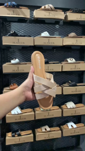 New summer fashion womens flat leather comfortable slippers casual outdoor sandals