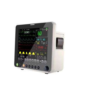 จอภาพ ECG 6 พารามิเตอร์ 12F หน้าจอความละเอียดสูง 12.1 นิ้ว เหมาะสำหรับการติดตามผู้ป่วยในโรงพยาบาล/คลินิก/ที่บ้าน จอภาพข้างเตียง จอภาพสัญญาณชีพ อุปกรณ์เสริมครบชุด ECG/ระบบทางเดินหายใจ/อุณหภูมิ/ความดันโลหิตที่ไม่รุกราน/ความอิ่มตัวของออกซิเจนในเลือด/อัตราชีพ