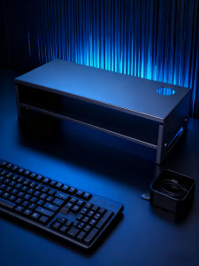 ชั้นวางจอคอมพิวเตอร์แบบพับได้สำหรับเล่นเกมส์ในช่องทางเดียว สไตล์เรียบง่าย สำหรับจัดเก็บของในออฟฟิศ ทำจากเหล็กกล้าคาร์บอน