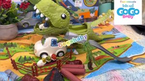 เล่นเด็ก รางรถ รางรถไดโนเสาร์ รางไดโนเสาร์ รถเด็กเล่น รักดั้ง Dinosour jungle adventure - ของเล่นเด็ก