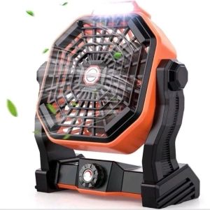 X20 Rechargeable 270° Adjustment Fan Outdoor Camping Fan USB Table Fan LED Lamp Emergency Night Light