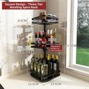 BANGJIE | Rotatable Corner Spice Rack