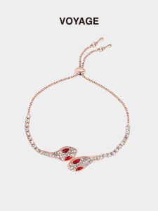 Rose Gold Snake Shape Bracelet for Women Adjustable Drawstring Luxury Minimalist High Aesthetic Value Student Party Wristband