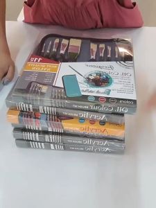 11pcs Imported nylon wool multifunctional brush paint watercolor oil painting acrylic brush with cloth bag