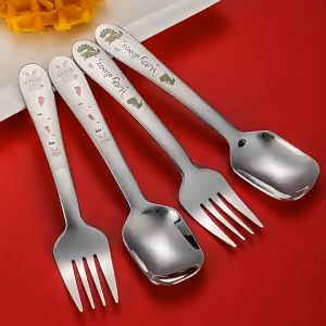 304 Stainless Steel Children Spoon and Fork Set