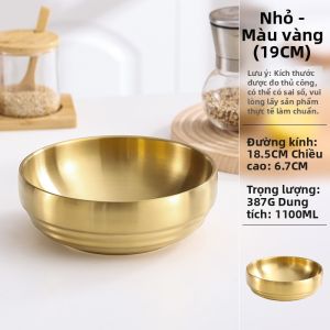 Bát Inox 304 Chất Lượng Thực Phẩm Màu Vàng Hàn Quốc Dùng Cá Nhân
