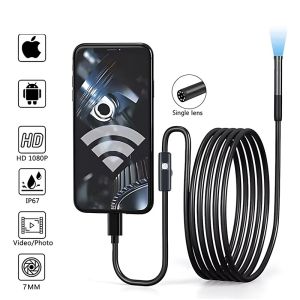Type-C USB Endoscope Camera 7.0/5.5mm Flexible Cable Endoscope Pipe USB C Endoscope Inspection Mini Camera For Ios Android Phone