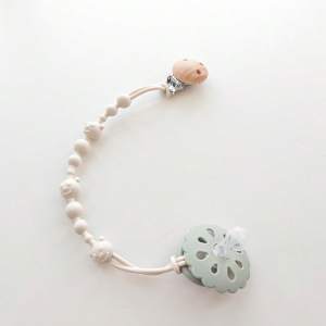 1PCS Silicone Baby Pacifier Anti-Drop Chain with Beads Infant Soother Nipple Clip Holder for Easy Feeding And Comfort