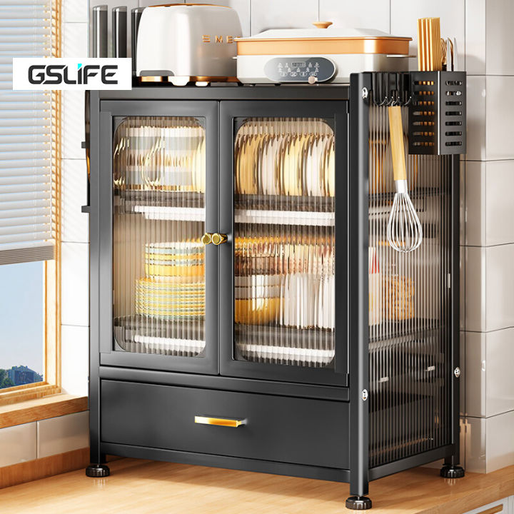 GSlife🔥🔥 2/3 Layers Kitchen Dish Rack with Cover Dustproof Insect