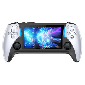2023 New Project X 4.3-Inch High-Definition Console Game IPS Screen Supports PS1 Arcade HD Output for Two-Player Battle Handheld Game Console