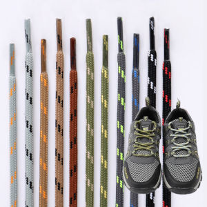 เชือกรองเท้าทรงกลมแบบหนาสำหรับรองเท้าเดินป่า รองเท้าผ้าใบ รองเท้าหุ้มข้อสูง รองเท้าเดินป่ากลางแจ้ง เส้นผ่านศูนย์กลาง 0.5 ซม. 1 คู่