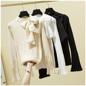 เสื้อสเวตเตอร์ถักผู้หญิงแขนยาวทรงเข้ารูป คอตั้ง แขนยาว ปกโปโล สไตล์เกาหลี เสื้อชั้นใน เสื้อคลุมกันหนาว เสื้อคลุมกันหนาว