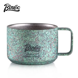 BINCOO Pure Titanium Espresso Cup Titanium Coffee Cup Mini Tasting Cup Aroma Cup High-Quality Titanium Cup 90ML