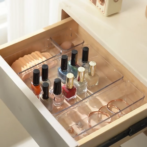 HOVELSHOP 1 Set Sekat Laci Akrilik Organizer Kotak Penyimpanan Kosmetik Alat Make Up Skincare Serbaguna