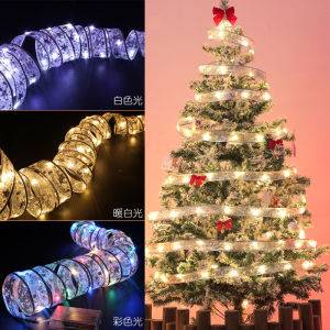 Đồ trang trí Giáng sinh Đèn Giáng sinh 5m Dây đèn nơ Navidad để trang trí cây thông Noel Năm mới 2025 Phụ kiện trang trí nhà cửa