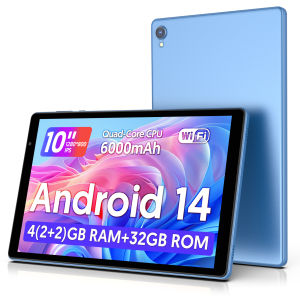 แท็บเล็ต Android 14 รุ่นล่าสุด แท็บเล็ตขนาด 10 นิ้ว โปรเซสเซอร์แบบควอดคอร์ รองรับ 5G WiFi หน่วยความจำภายใน 4GB + RAM 32GB ความละเอียดหน้าจอ 1280*800 แบตเตอรี่ 6000mAh
