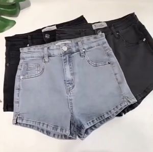 SplitDenimShortsWomenThinHigh WaistWide LegInsTrendyLooseHot Pants