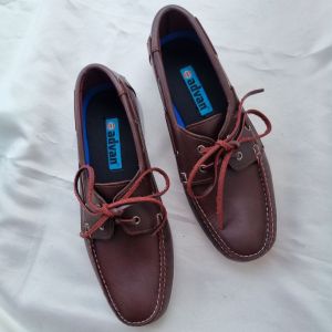 Base Advan Shoes Amaretto Genuine Leather Mens Topsiders Boat Shoes