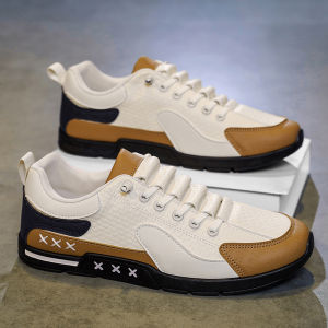 Mens Slip-On Winter Work Sports Shoes Leather Casual Driving Waterproof Non-Slip Fashion Single Shoes Youth Korean Style